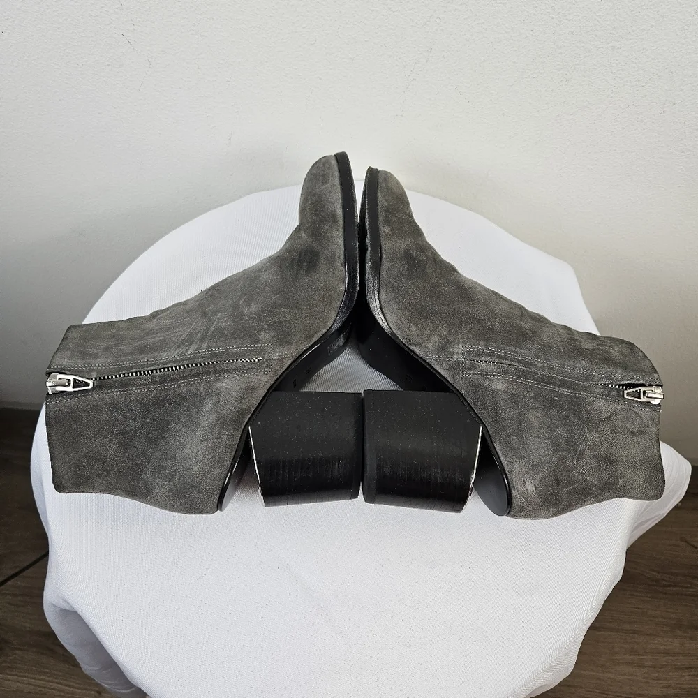 Alexander Wang Suede Leather Gabi Boots Size 39 US 9 Gray